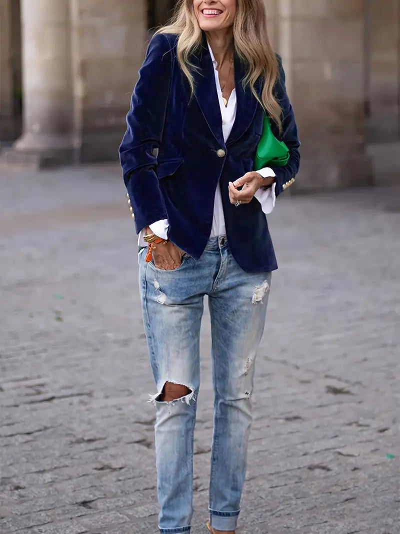 Caterina™ | Blazer en Velours Élégant