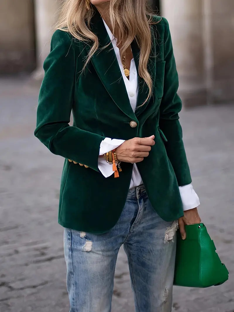 Caterina™ | Blazer en Velours Élégant