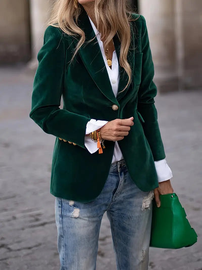 Caterina™ | Blazer en Velours Élégant