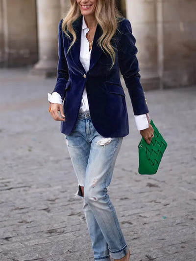 Caterina™ | Blazer en Velours Élégant