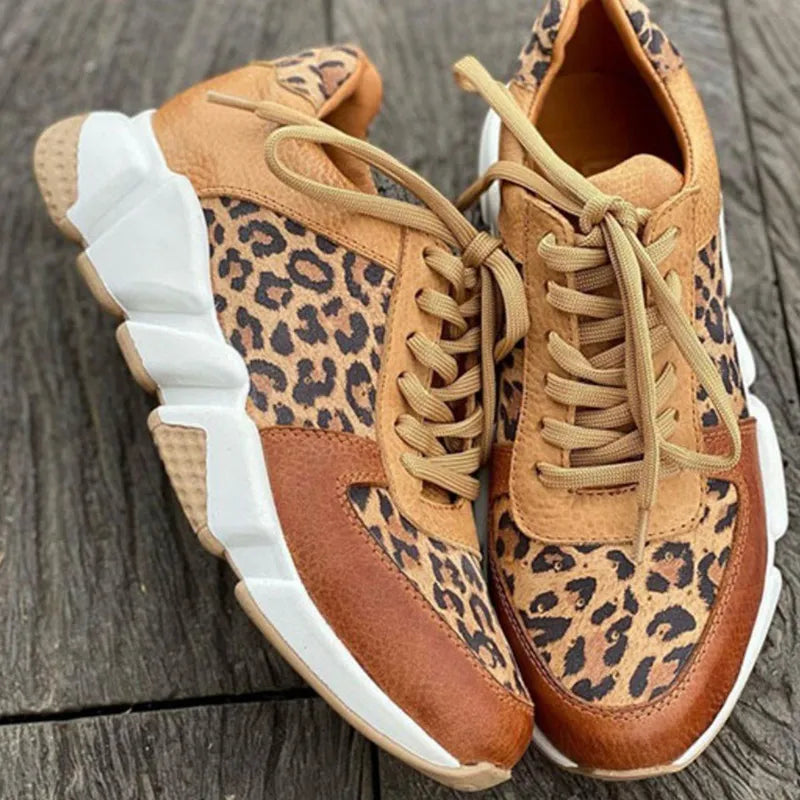 HELENE - CHAUSSURES LEOPARD CONFORTABLES