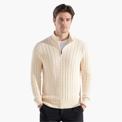 Giuseppe - Pull en maille de luxe avec fermeture éclair