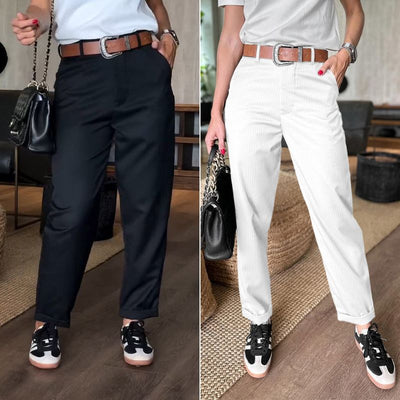 Élégance Détendue™ | Pantalon galbant rayé - Edition limitée