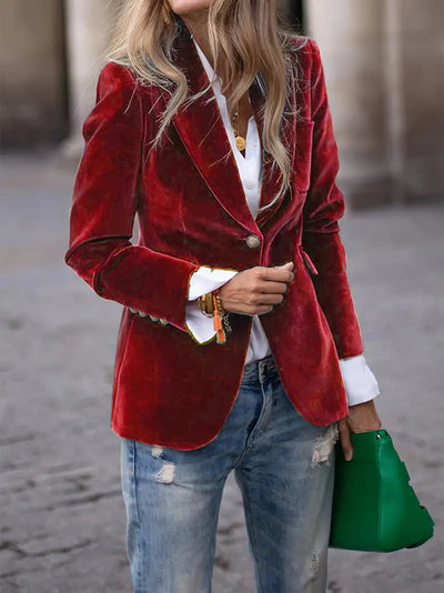 Caterina™ | Blazer en Velours Élégant