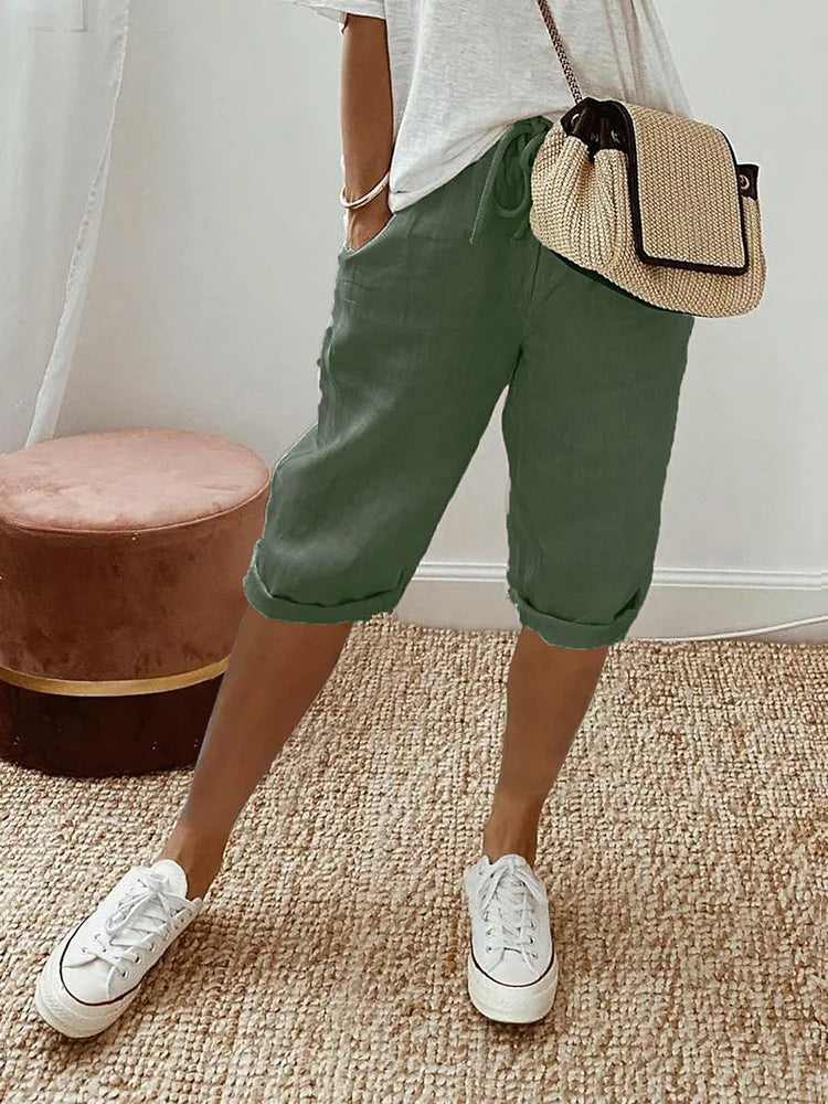 Rosa™ | Shorts en coton et lin pour femmes