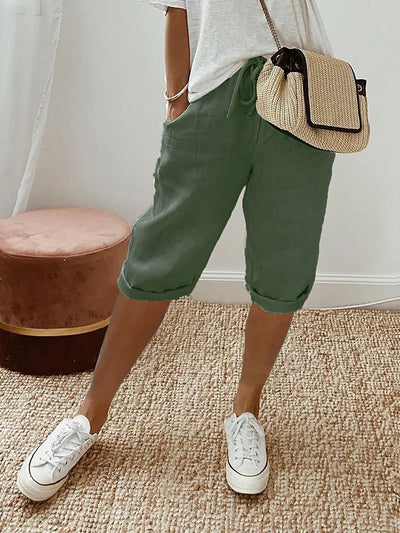 Rosa™ | Shorts en coton et lin pour femmes