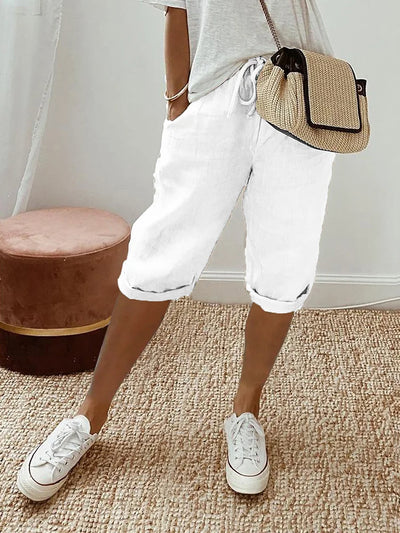 Rosa™ | Shorts en coton et lin pour femmes