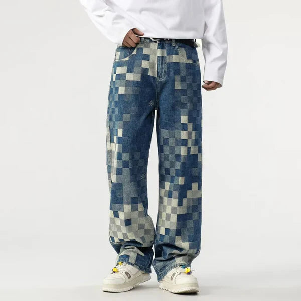 INGO - JEAN LARGE AVEC MOTIF PIXELISÉ