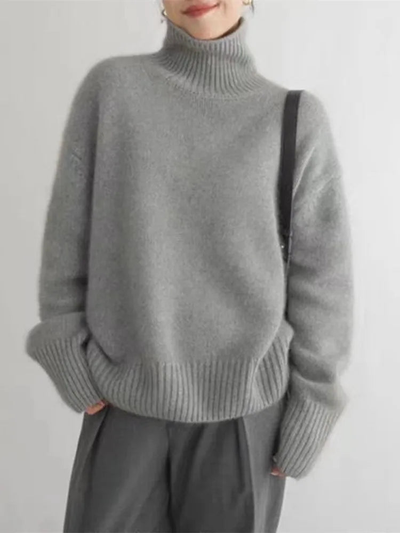 Emily – Pull col roulé doux, tricoté et confortable