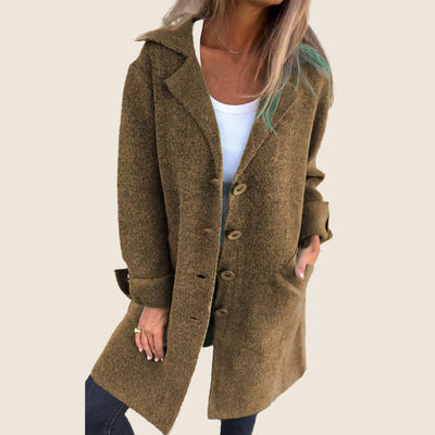 Élégance Détendue | Manteau Casual Monopette avec Revers