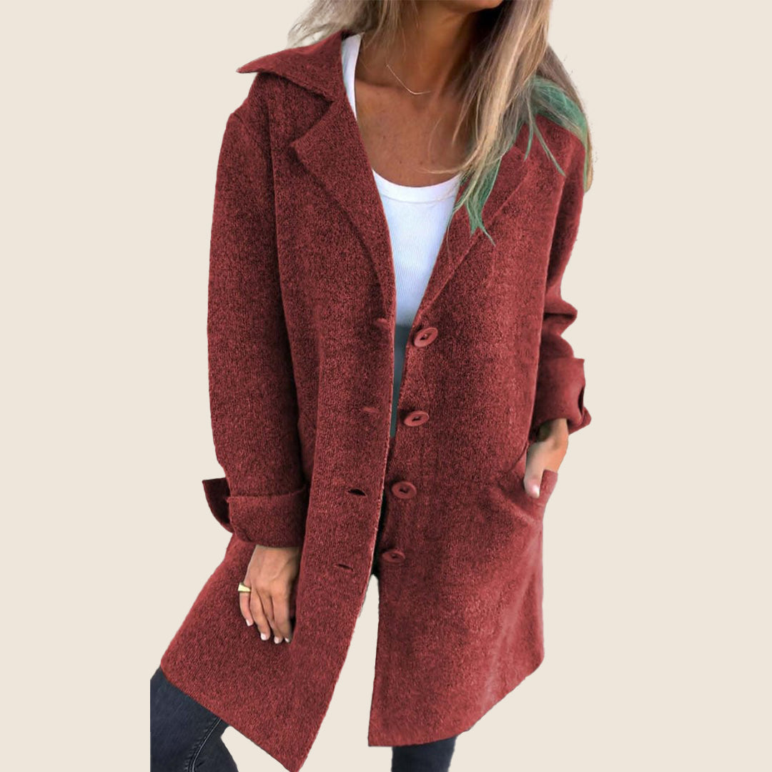 Élégance Détendue | Manteau Casual Monopette avec Revers