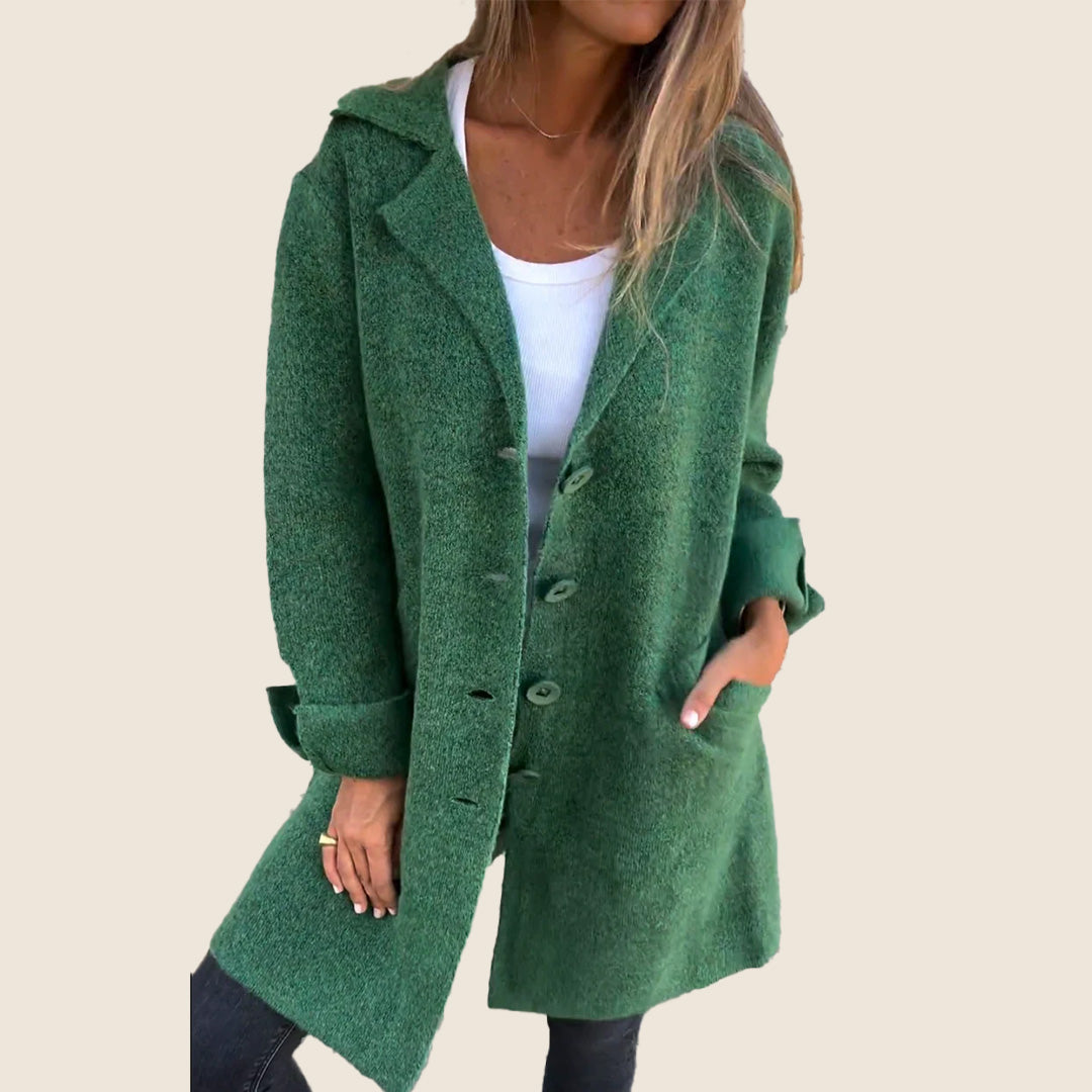 Élégance Détendue | Manteau Casual Monopette avec Revers