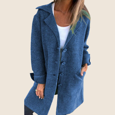 Élégance Détendue | Manteau Casual Monopette avec Revers