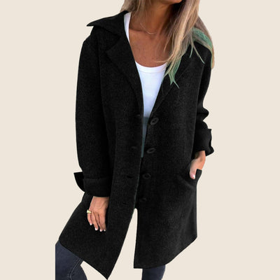 Élégance Détendue | Manteau Casual Monopette avec Revers