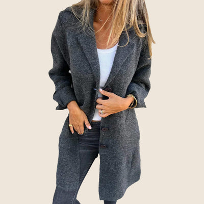 Élégance Détendue | Manteau Casual Monopette avec Revers