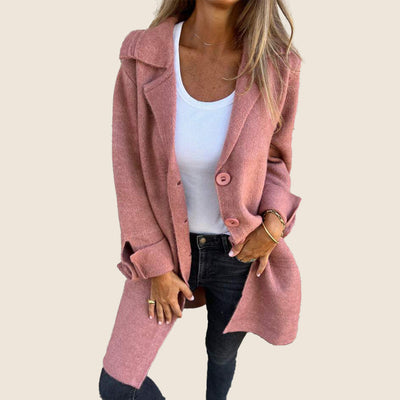 Élégance Détendue | Manteau Casual Monopette avec Revers
