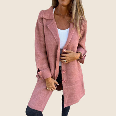 Élégance Détendue | Manteau Casual Monopette avec Revers