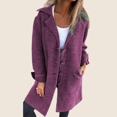 Élégance Détendue | Manteau Casual Monopette avec Revers
