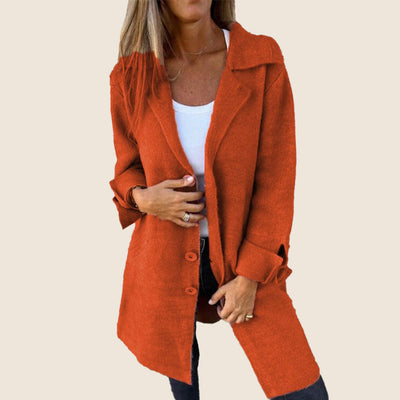 Élégance Détendue | Manteau Casual Monopette avec Revers