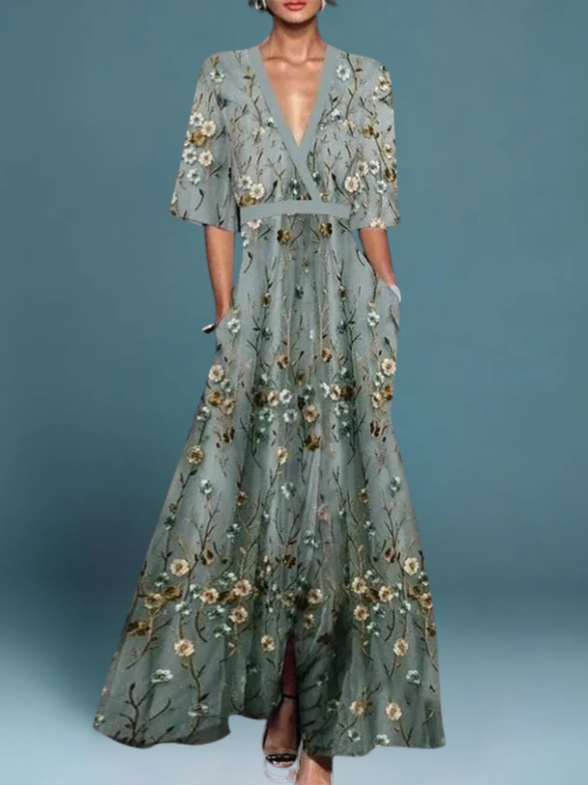 CAMILLA™ | ROBE LONGUE FLORALE ÉLÉGANTE