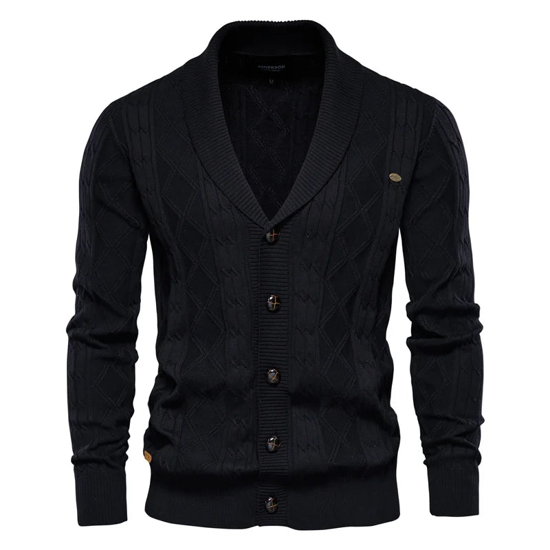 MIRAVO | Cardigan pour hommes avec patte de boutonnage