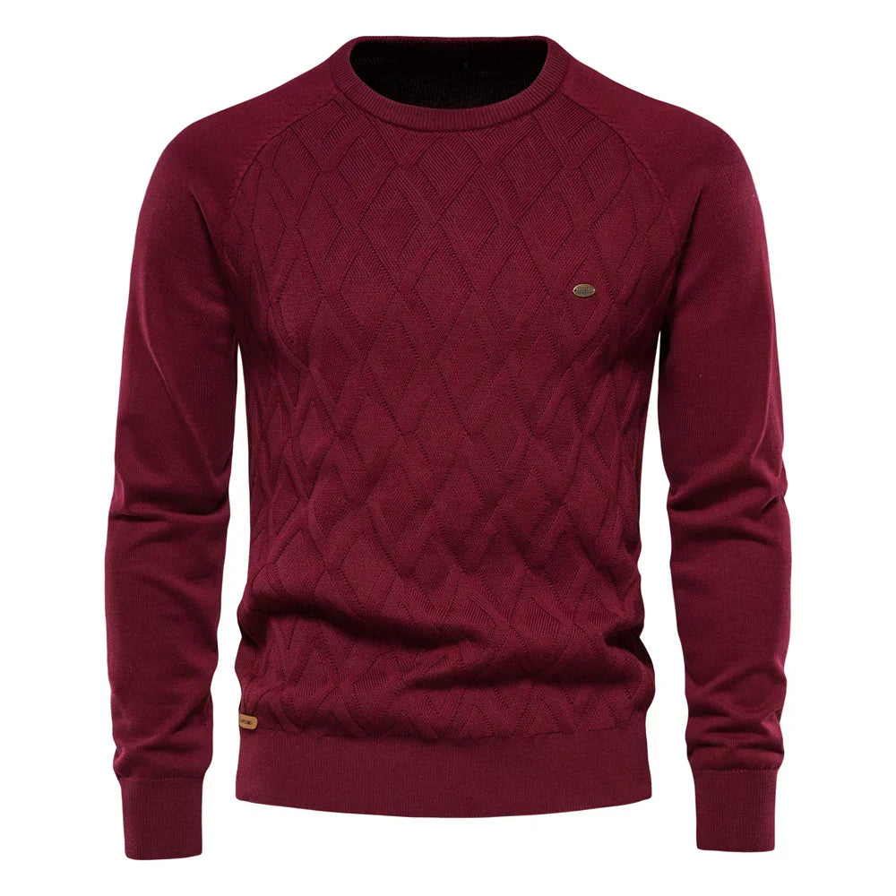 MIRAVO | Pull homme à motif carreaux
