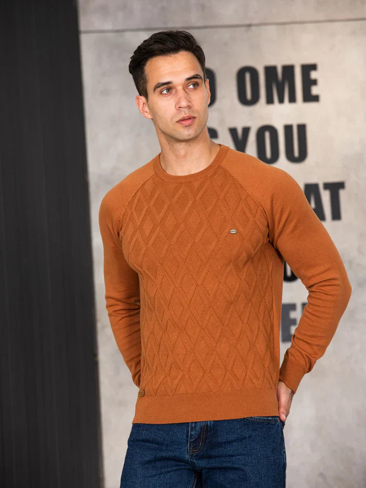 MIRAVO | Pull homme à motif carreaux