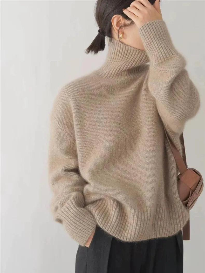 Emily – Pull col roulé doux, tricoté et confortable