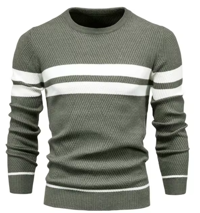 MIRAVO | Pull en laine élégant pour homme avec motif chevron