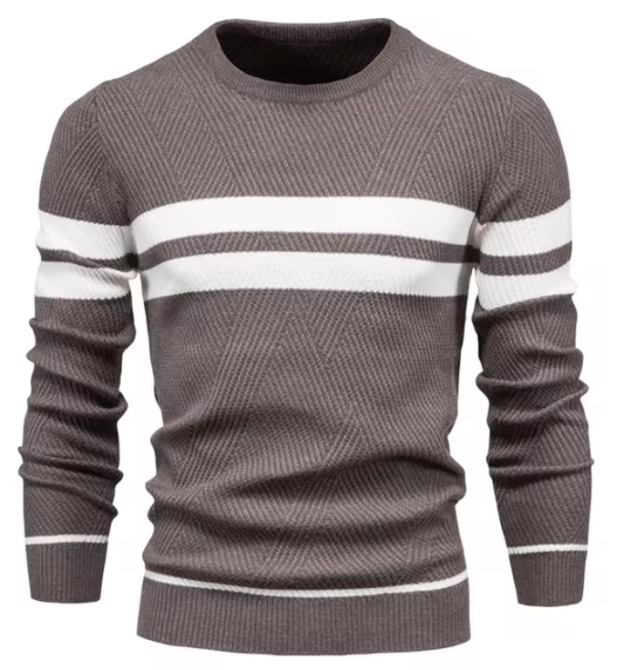 MIRAVO | Pull en laine élégant pour homme avec motif chevron