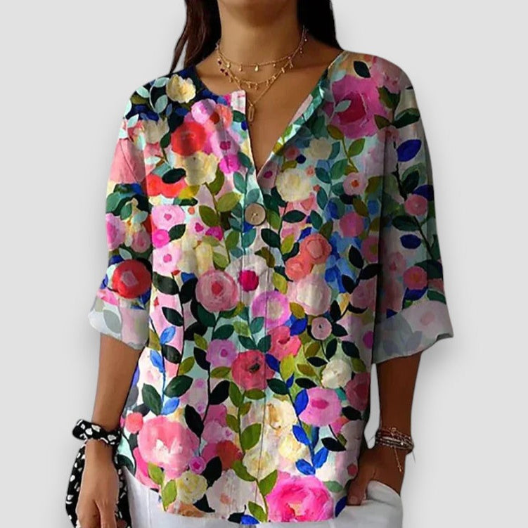 Elenora | Blouse Vintage à Fleurs