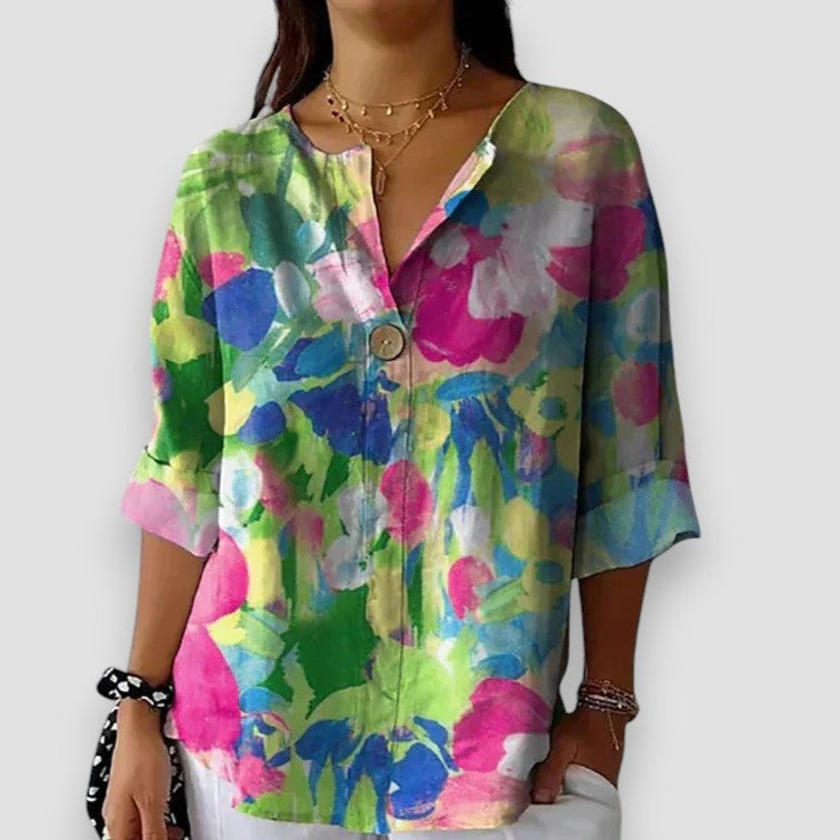 Elenora | Blouse Vintage à Fleurs