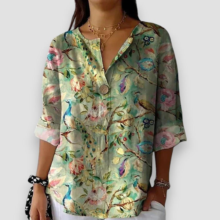 Elenora | Blouse Vintage à Fleurs