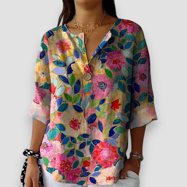 Elenora | Blouse Vintage à Fleurs