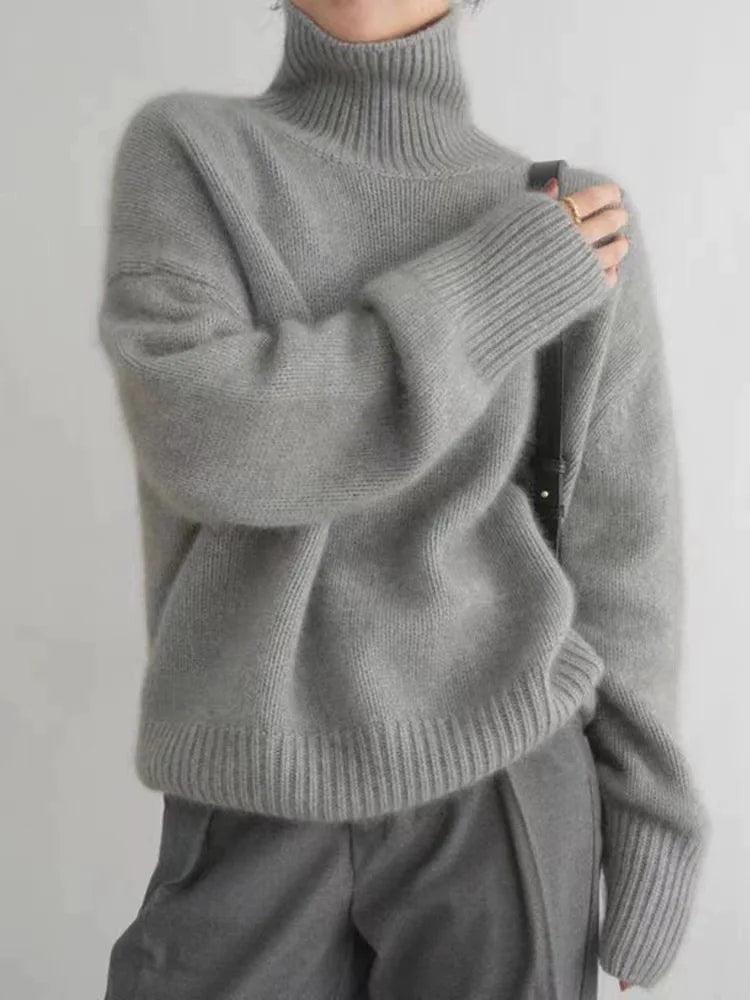 Emily – Pull col roulé doux, tricoté et confortable