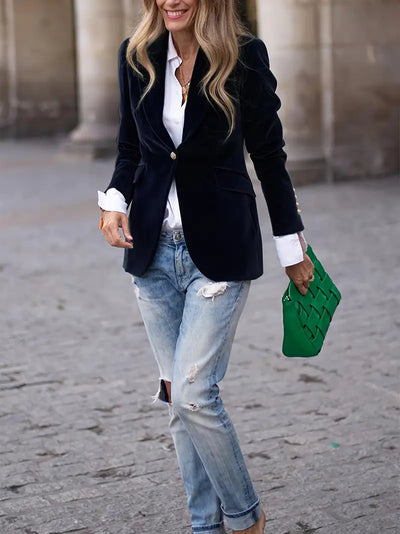 Caterina™ | Blazer en Velours Élégant