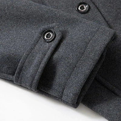 Manteau Classique en Coton pour Homme à Double Col | Parfait pour l’Automne et l’Hiver