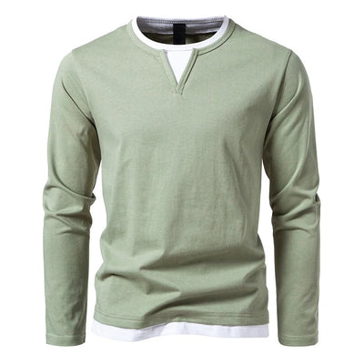 Pull à Manches Longues pour Homme avec Col en V | Respirant & Durable pour le Quotidien