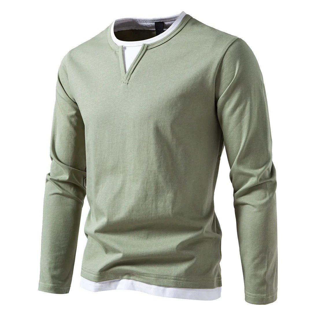 Pull à Manches Longues pour Homme avec Col en V | Respirant & Durable pour le Quotidien