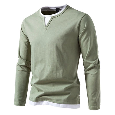 Pull à Manches Longues pour Homme avec Col en V | Respirant & Durable pour le Quotidien