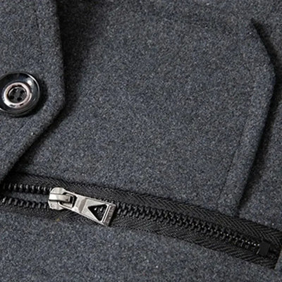 Manteau Classique en Coton pour Homme à Double Col | Parfait pour l’Automne et l’Hiver