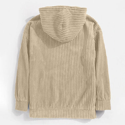 Sweat à capuche femme en velours avec poche kangourou