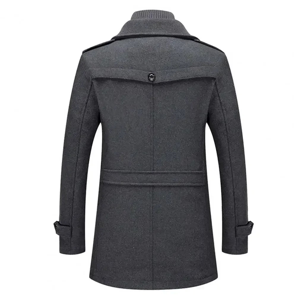 Manteau Classique en Coton pour Homme à Double Col | Parfait pour l’Automne et l’Hiver