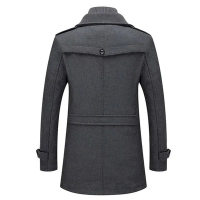 Manteau Classique en Coton pour Homme à Double Col | Parfait pour l’Automne et l’Hiver