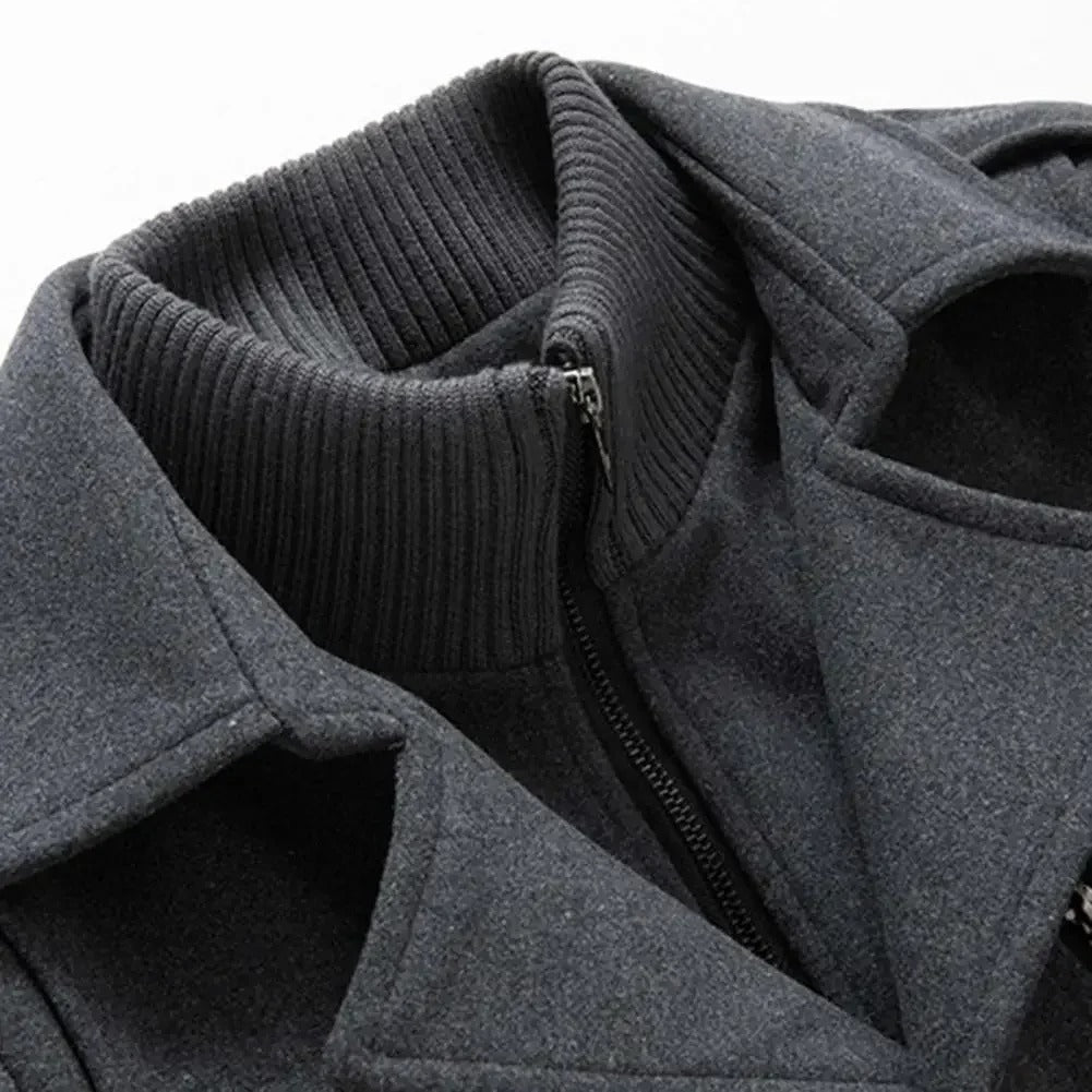 Manteau Classique en Coton pour Homme à Double Col | Parfait pour l’Automne et l’Hiver