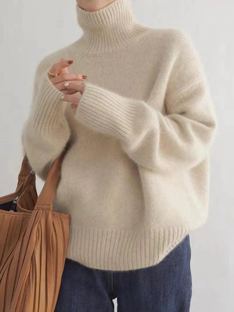 Emily – Pull col roulé doux, tricoté et confortable