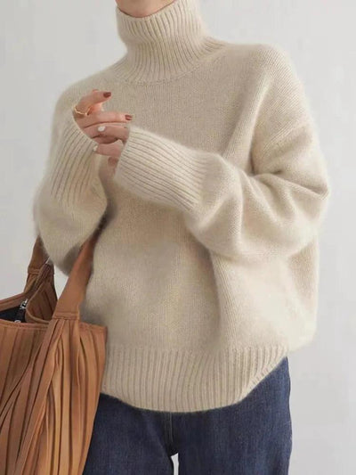 Emily – Pull col roulé doux, tricoté et confortable