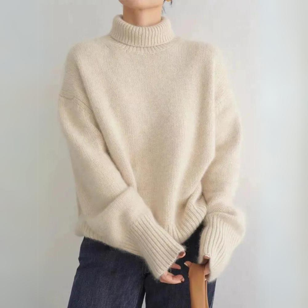 Emily – Pull col roulé doux, tricoté et confortable