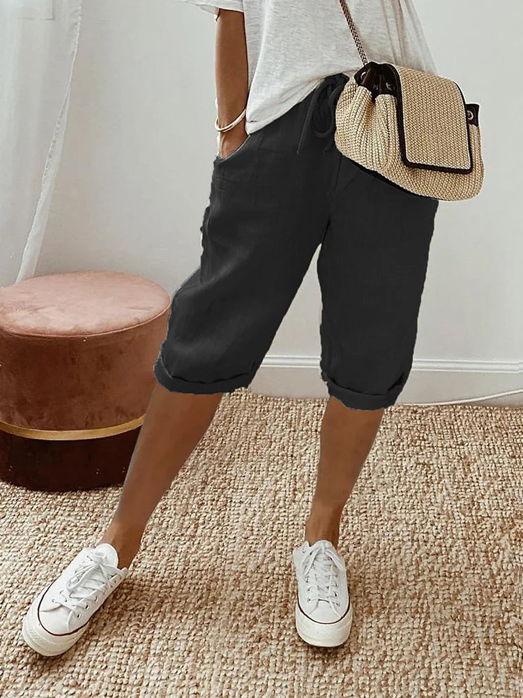 Rosa™ | Shorts en coton et lin pour femmes