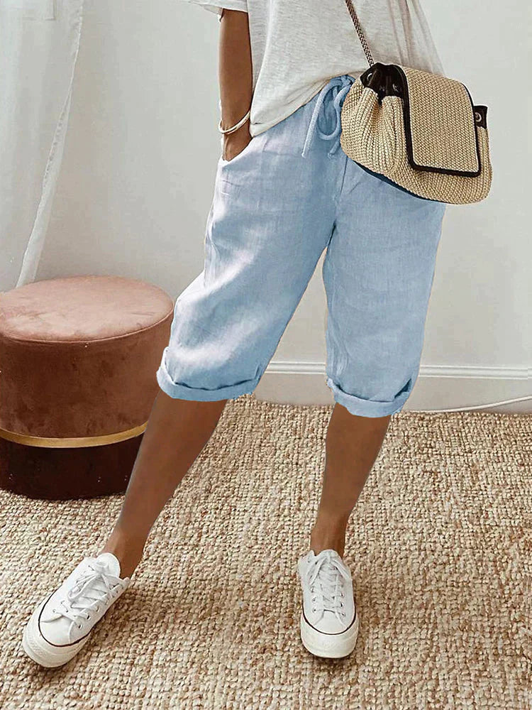 Rosa™ | Shorts en coton et lin pour femmes